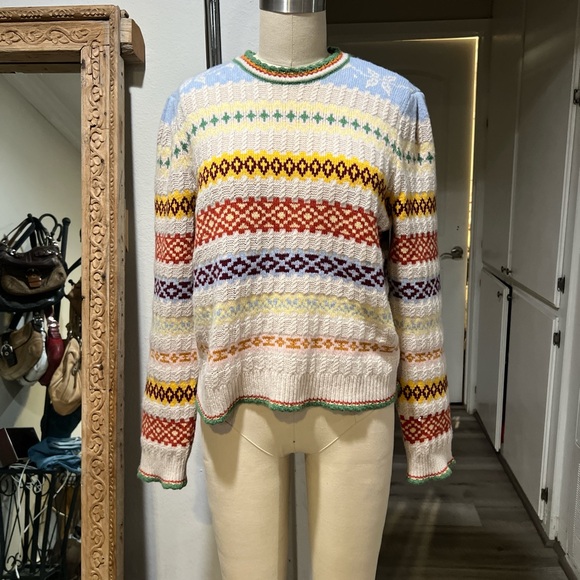 Doen Cashmere Wool Brynn Fair Isle Sweater - Picture 3 of 9
